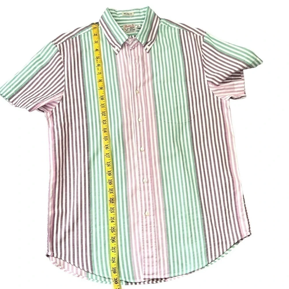 J. Crew Mens The Broken-In Oxford Short Sleeve Button Down Shirt Size Medium NWT